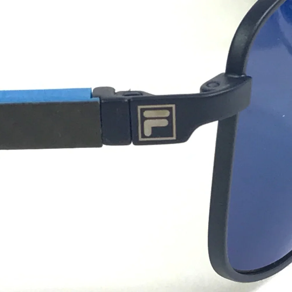 Fila Sunglasses SFI446 COL.696B Matte Blue Frames with Smoke Blue Mirror Lenses